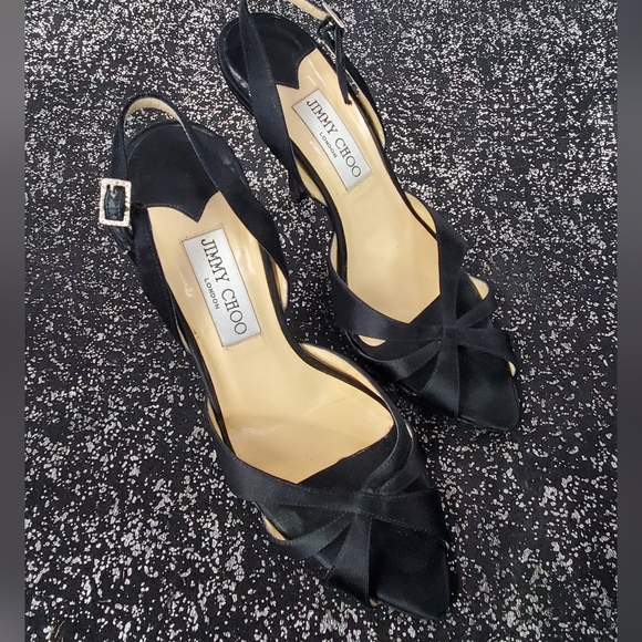 Jimmy Choo Black Pointed Cutout Black High Heel Size 7 (37EU) - Picture 2 of 9